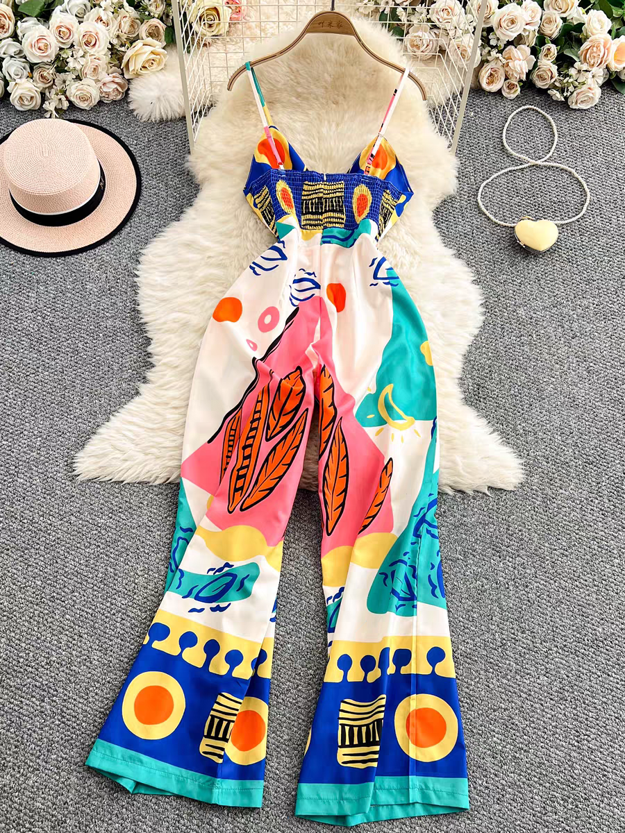 Jennifer Summer Printed Holiday Jumpsuit