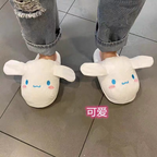 Cute cartoon rabbit slippers with movable ears