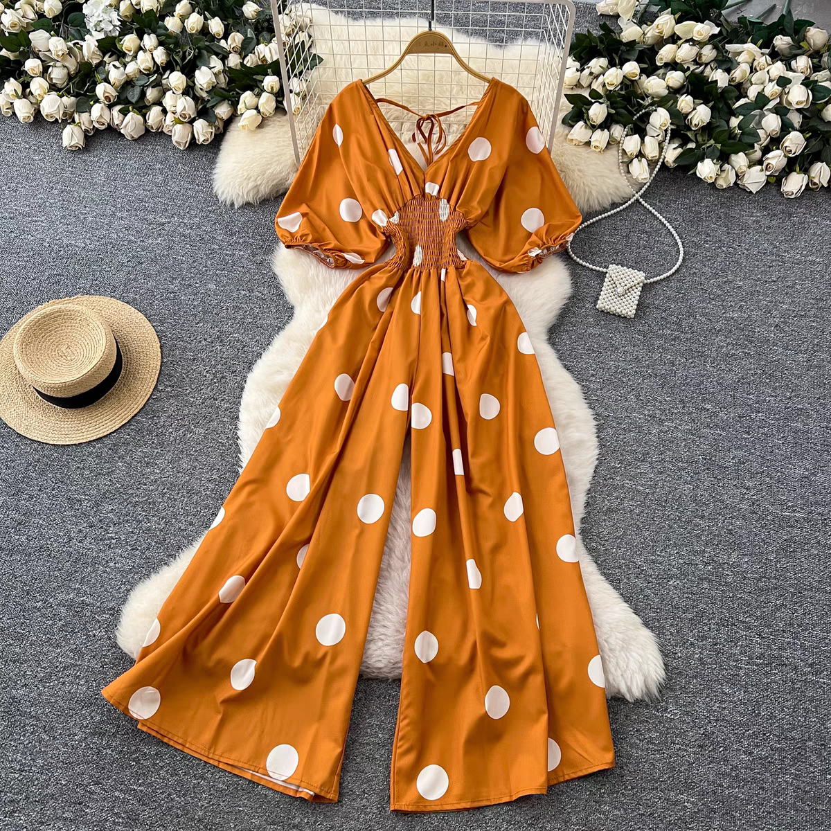 Hilarie Summer Polka Dot Jumpsuit - 24th Spoke