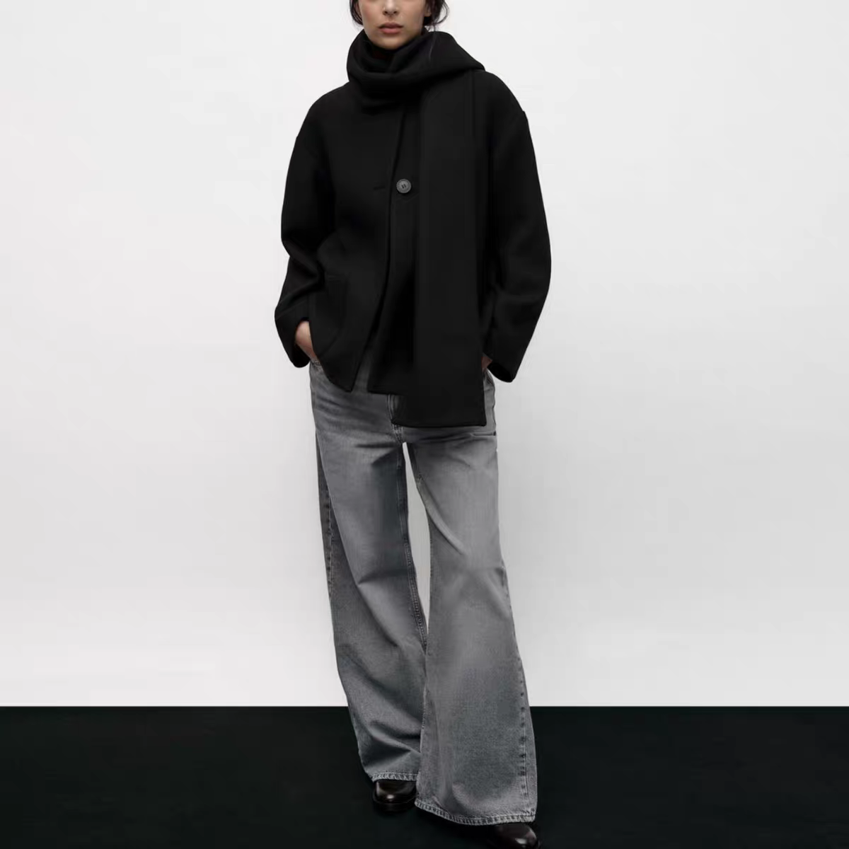 Emma Winter Jacket With Scarf