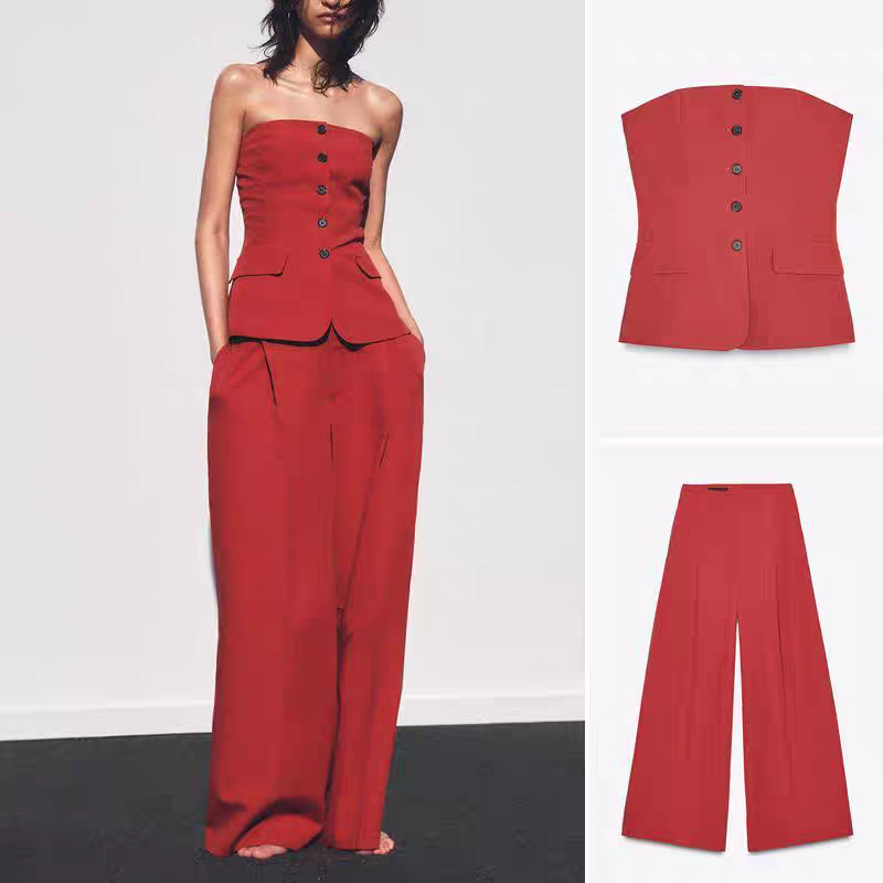 Shraddha Summer Formal Coord Set Tube Top + Trouser