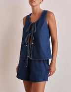 Marissa Summer Denim Two Piece Set