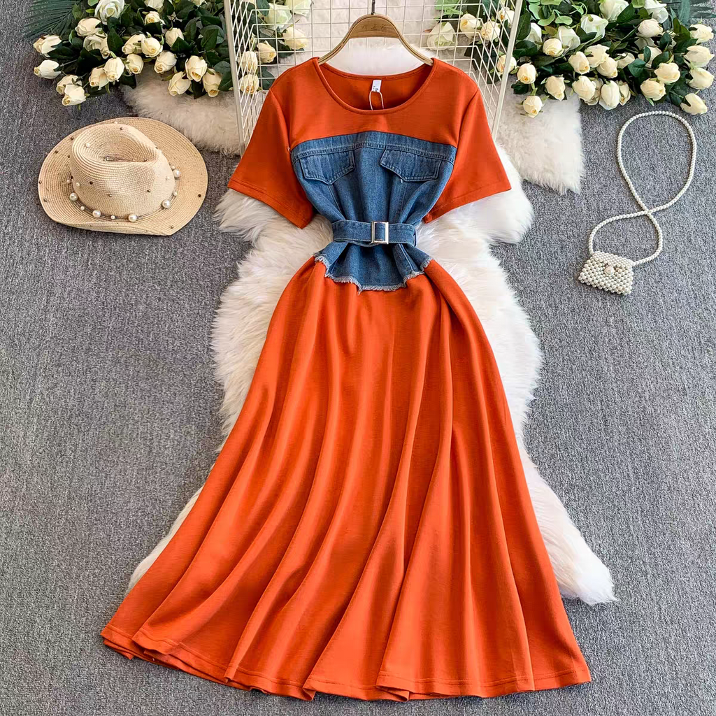 Diana Summer Denim Long Dress