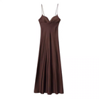 Claire Zara Satin Summer Long Dress