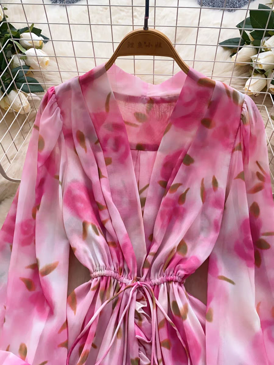 Beyoncé Summer Vacation Ruffle Dress