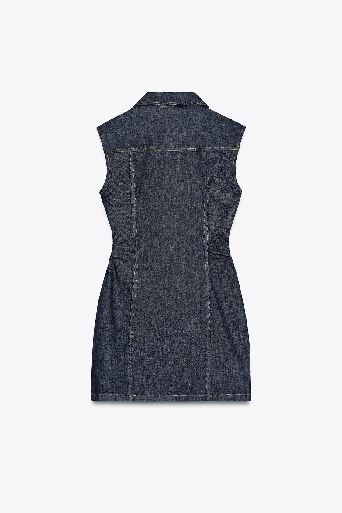 Kate Summer Denim Mini Pleated Dress