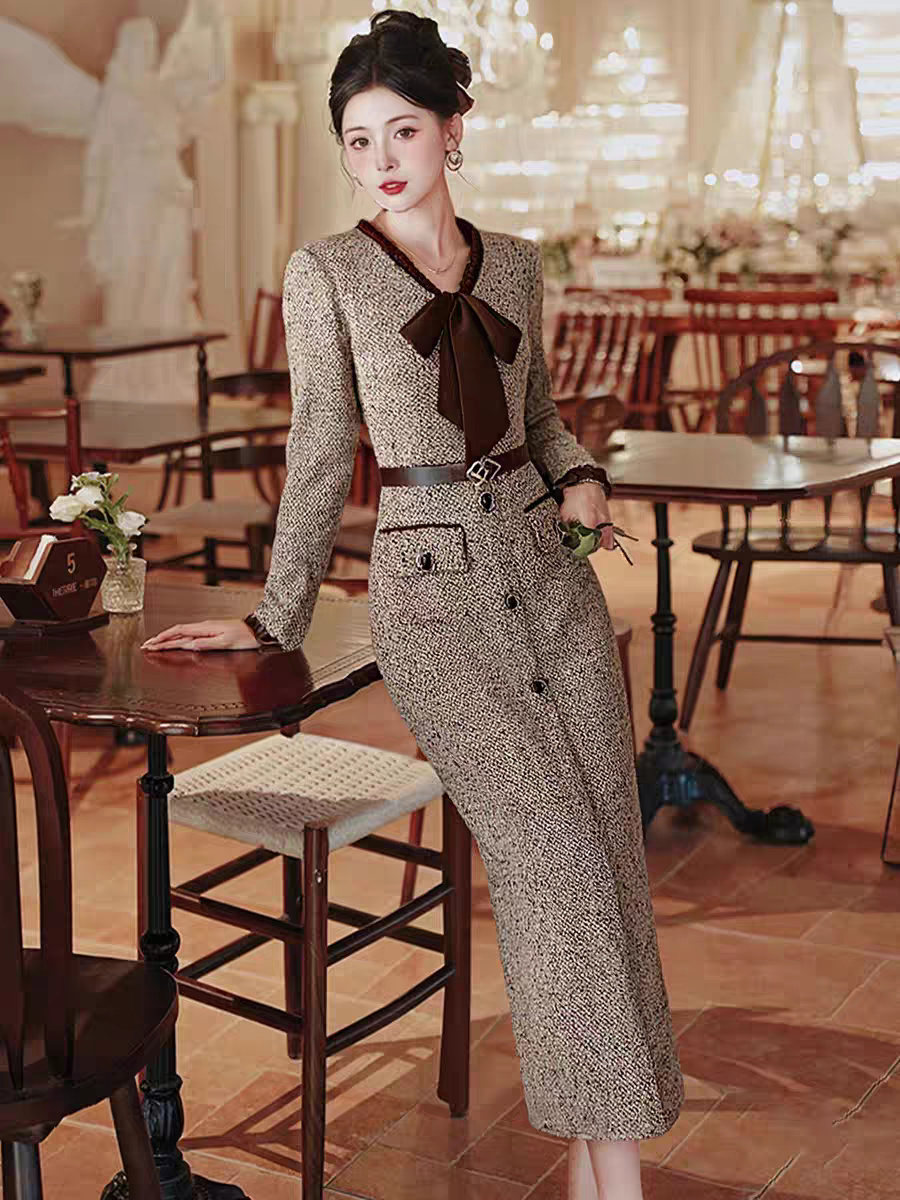 Natalie Winter Dress With Belt