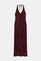 Claire Sequins V Neck Dress