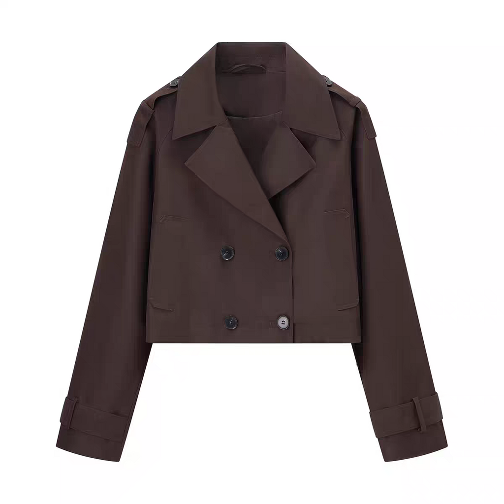 Zara Short Double-Breasted Trench Coat