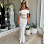 Kirsten Summer Beach Vacation Pleated Wrap Dress