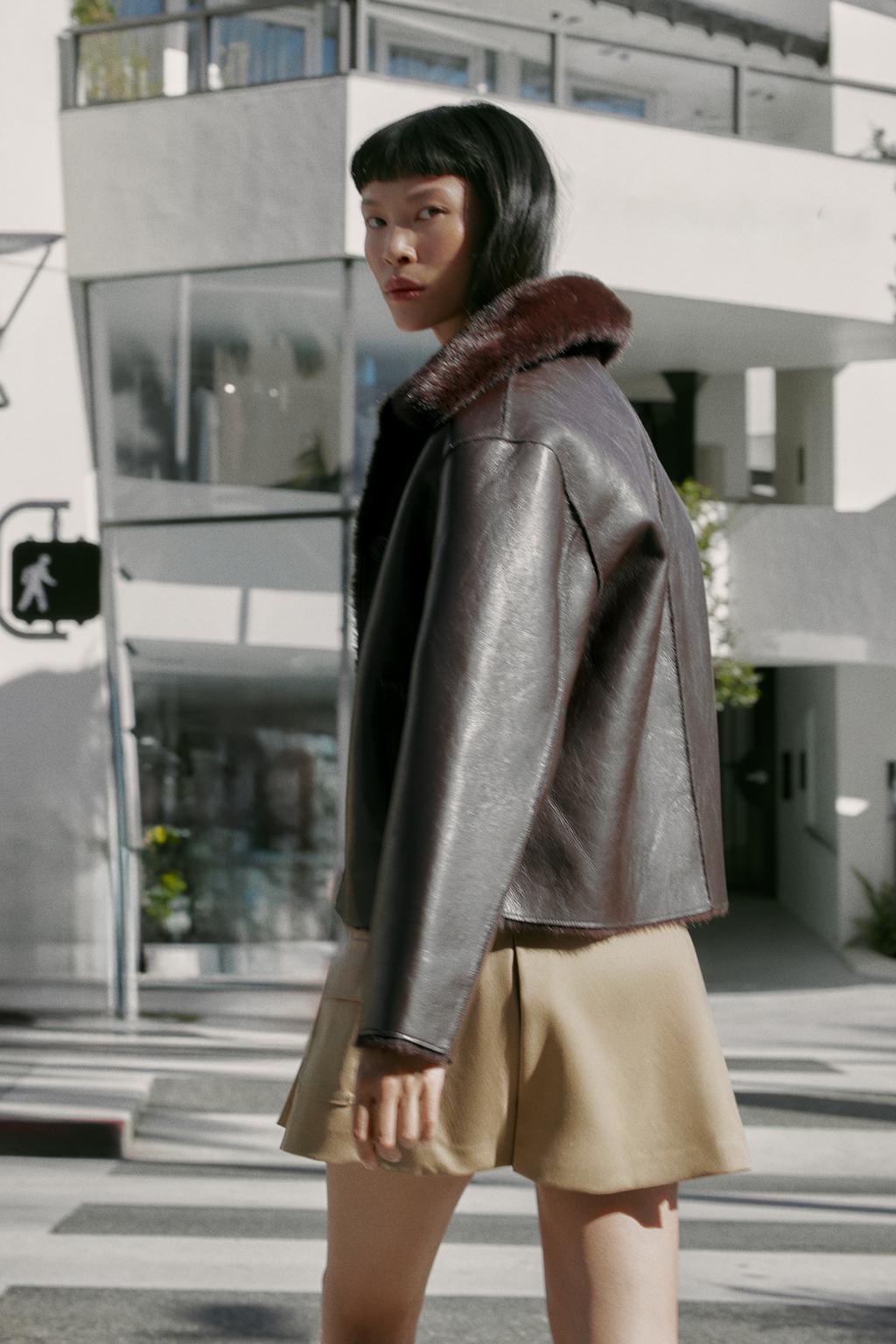 Alison Winter Reversible Leather Jacket