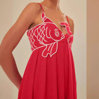 Michelle Summer Retro Embroidery Dress