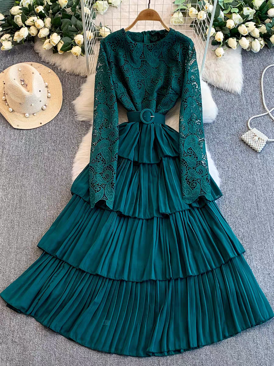 Hannah Long Ruffle Dress