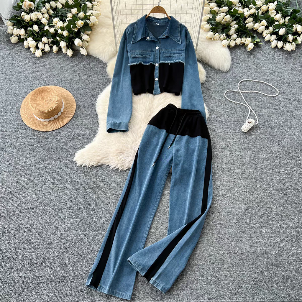 Alyssa  Summer Denim Dress Set