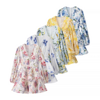 Alison Summer V Neck Puff Sleeves Dress - 24th Spoke