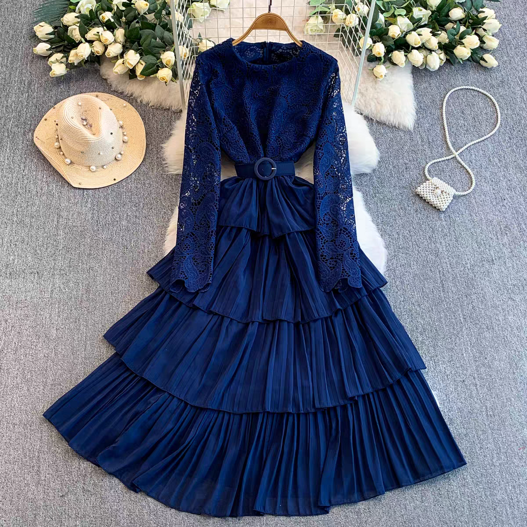 Hannah Long Ruffle Dress