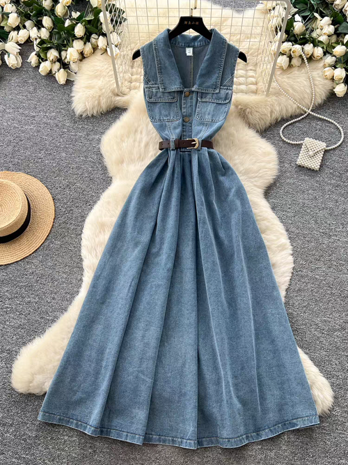 Milena Summer Denim Dress