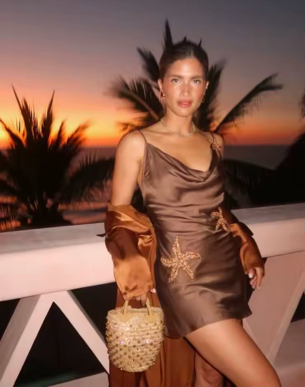 Julia Summer Satin Embroidery Dress