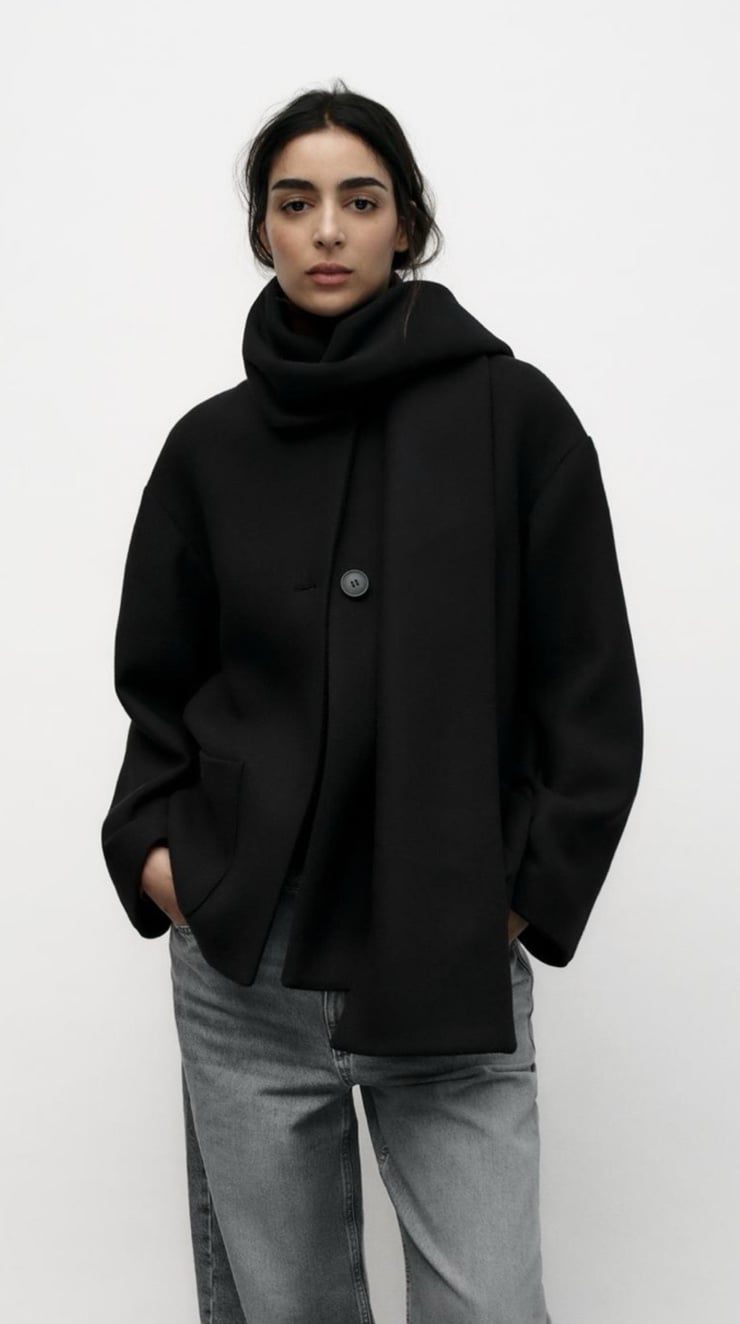Emma Winter Jacket With Scarf