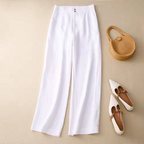 Alyssa Summer Linen Long High Waist Trouser