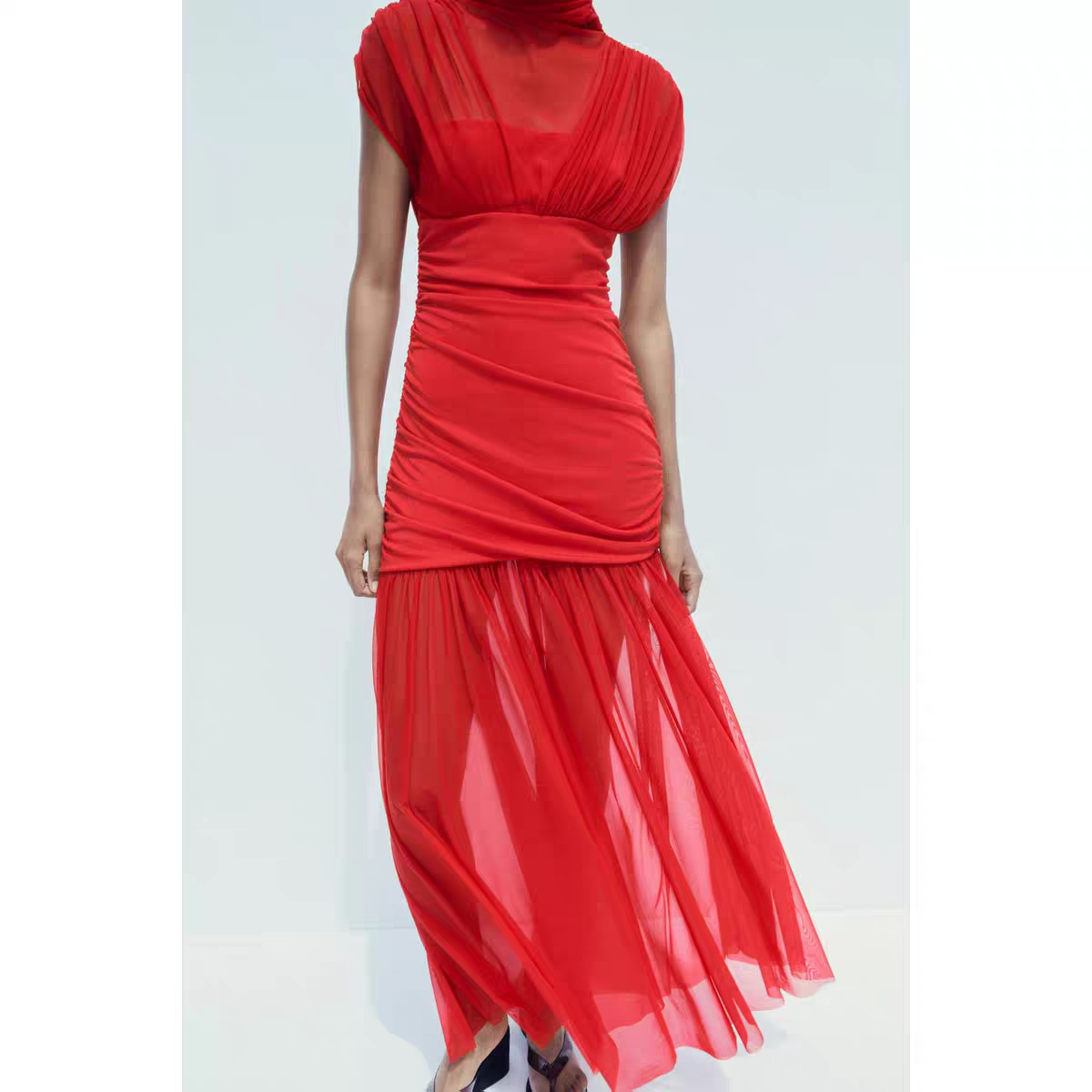 Eva Summer Red  Midi Dress