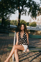 Michaela Zara Summer Halter Neck Polka Top