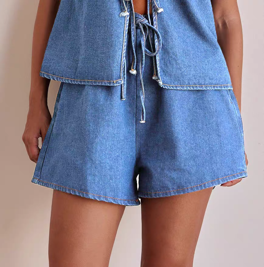 Marissa Summer Denim Two Piece Set
