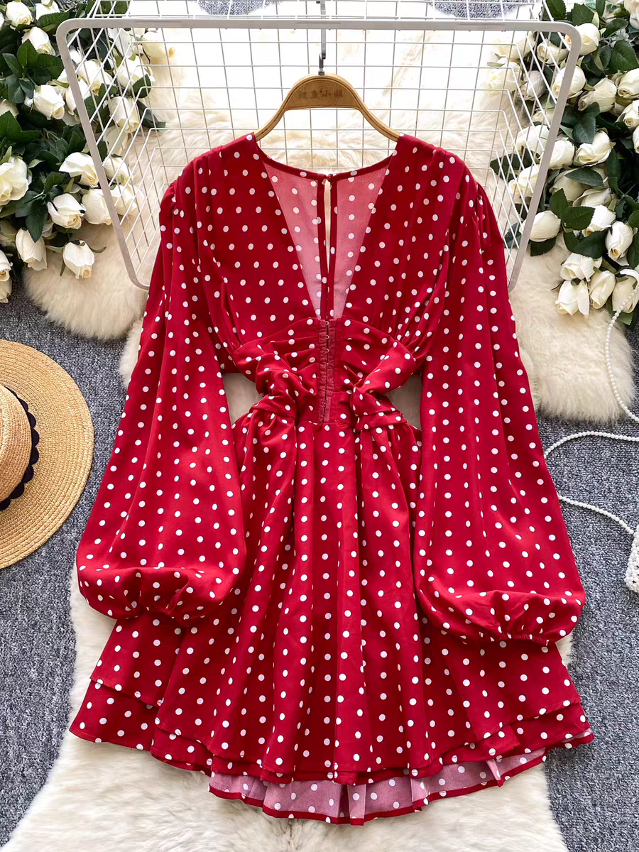 Helena Summer A Line Polka Dress