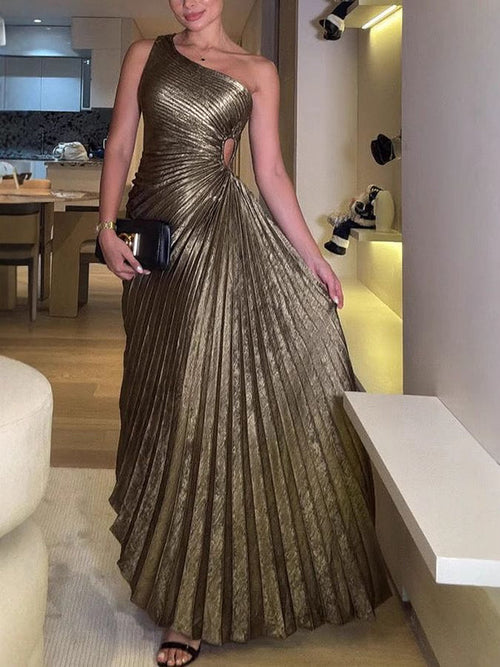 Emma Golden Party Dress