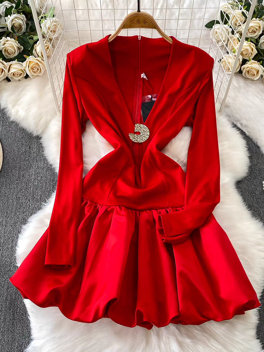 Natalia V Neck Party Dress