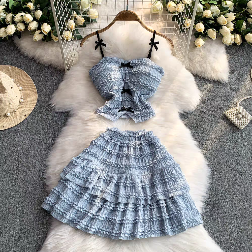Kate Summer Two Piece Ruffle Dress - 24th Spoke