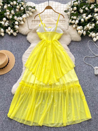 Ana Summer Luxury Mesh Long Dress