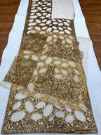 Classic Instagram Trending Golden Sequine saree for party and cocktail look