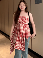 Mrunal Summer Plaid Top