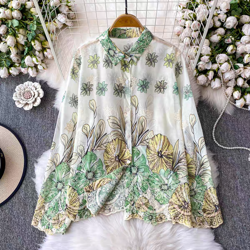 Sandra Summer Embroidery Luxury Shirt