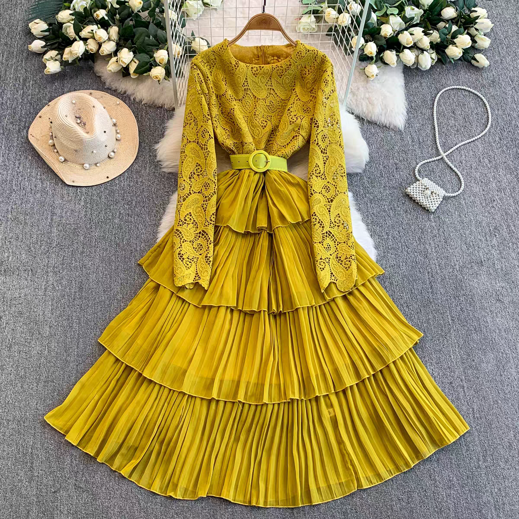 Hannah Long Ruffle Dress