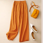 Alyssa Summer Linen Long High Waist Trouser