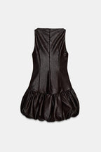 Alison Leather Effect Jumpsuit Dress