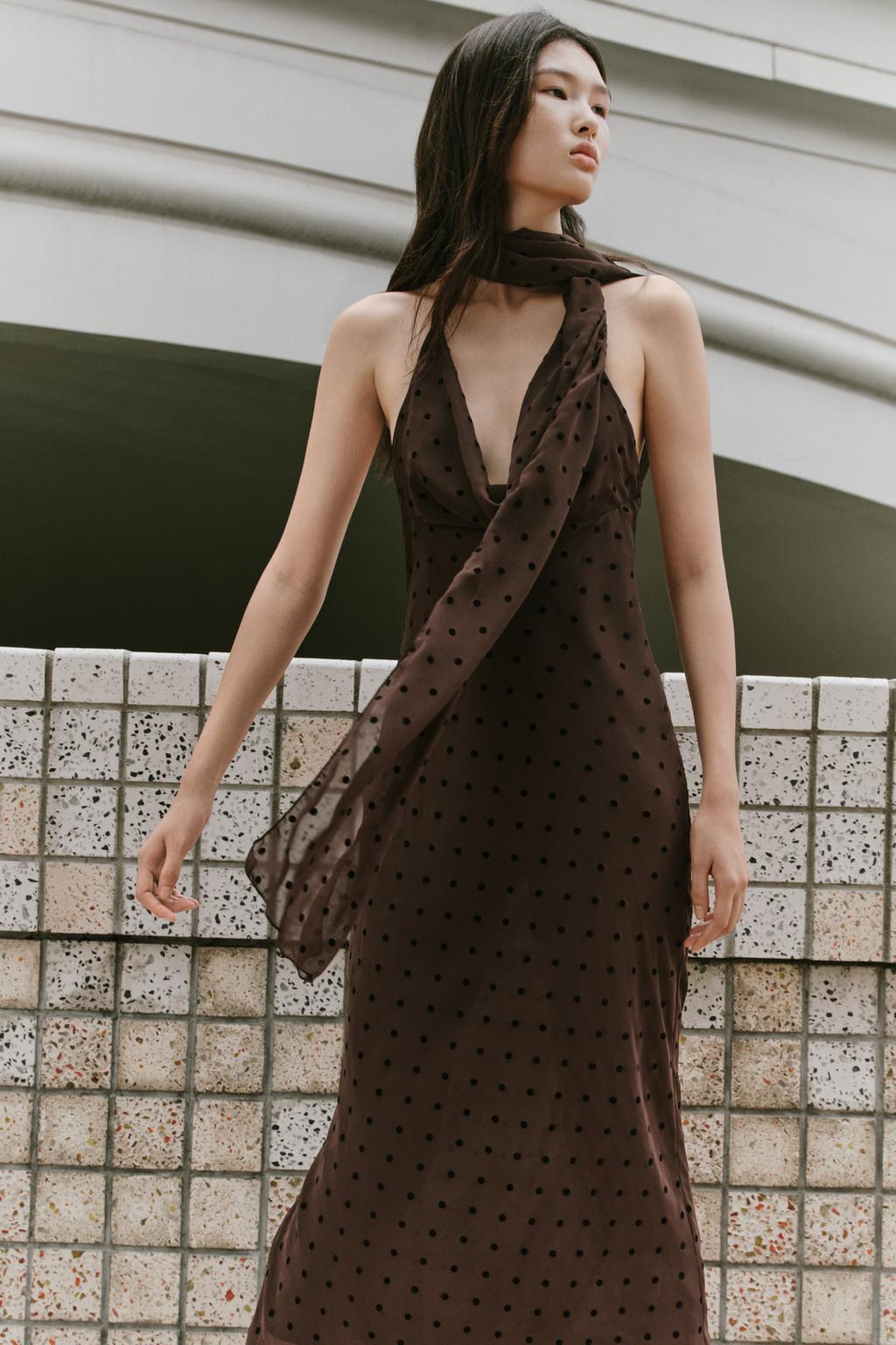 Michelle Summer Polka Long Dress