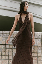 Michelle Summer Polka Long Dress