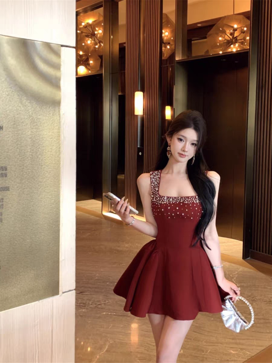 Victoria Summer A Line Party Pearl Dress