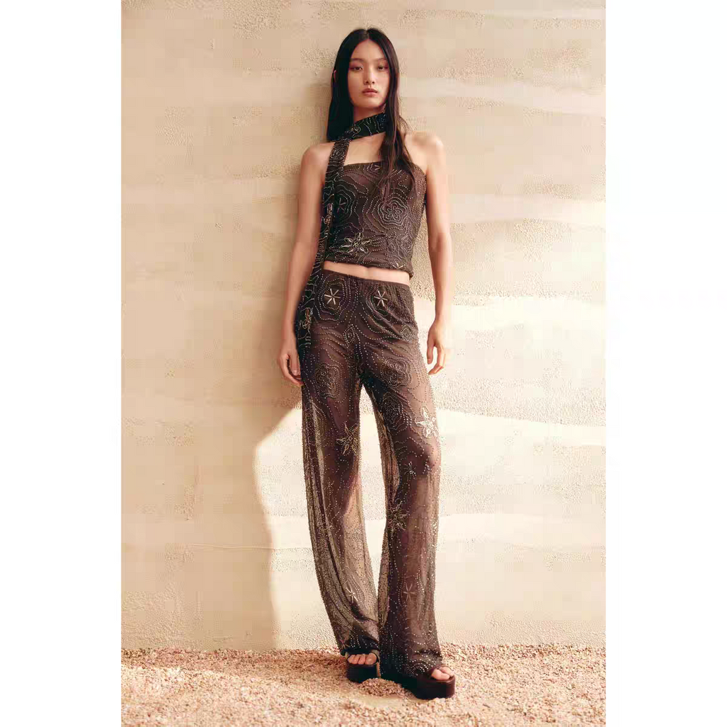Marissa Summer Two Piece Set With Scarf - 24th Spoke