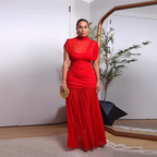 Eva Summer Red  Midi Dress