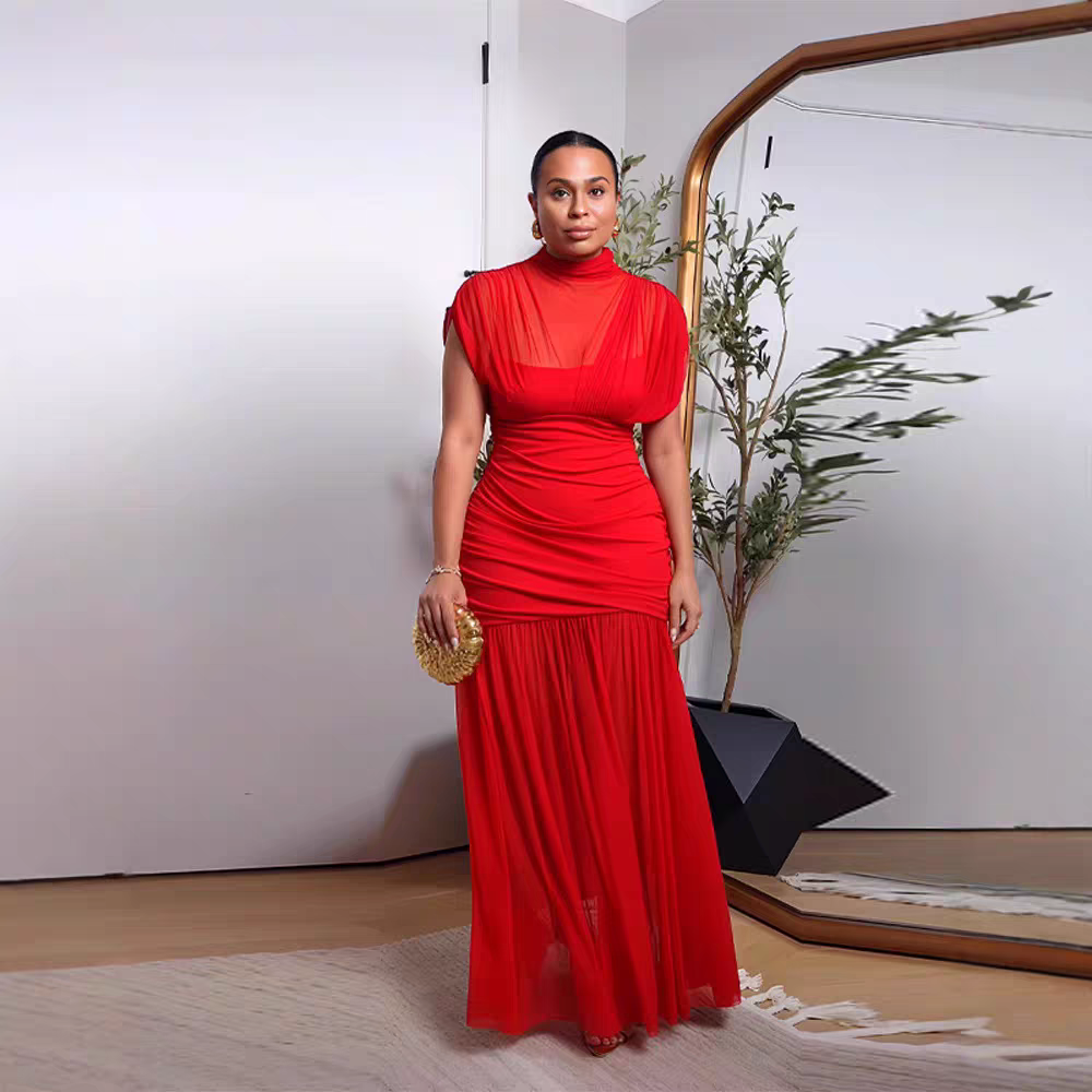 Eva Summer Red  Midi Dress