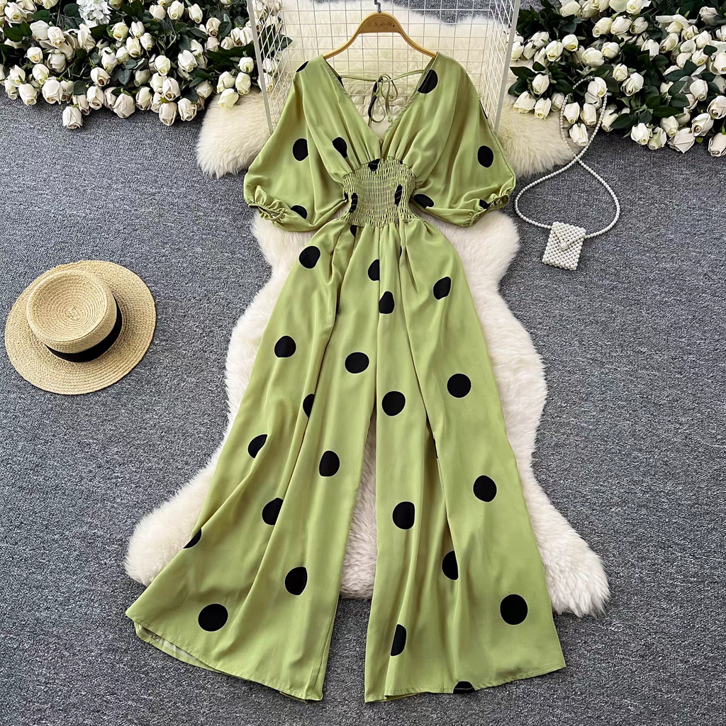 Hilarie Summer Polka Dot Jumpsuit - 24th Spoke
