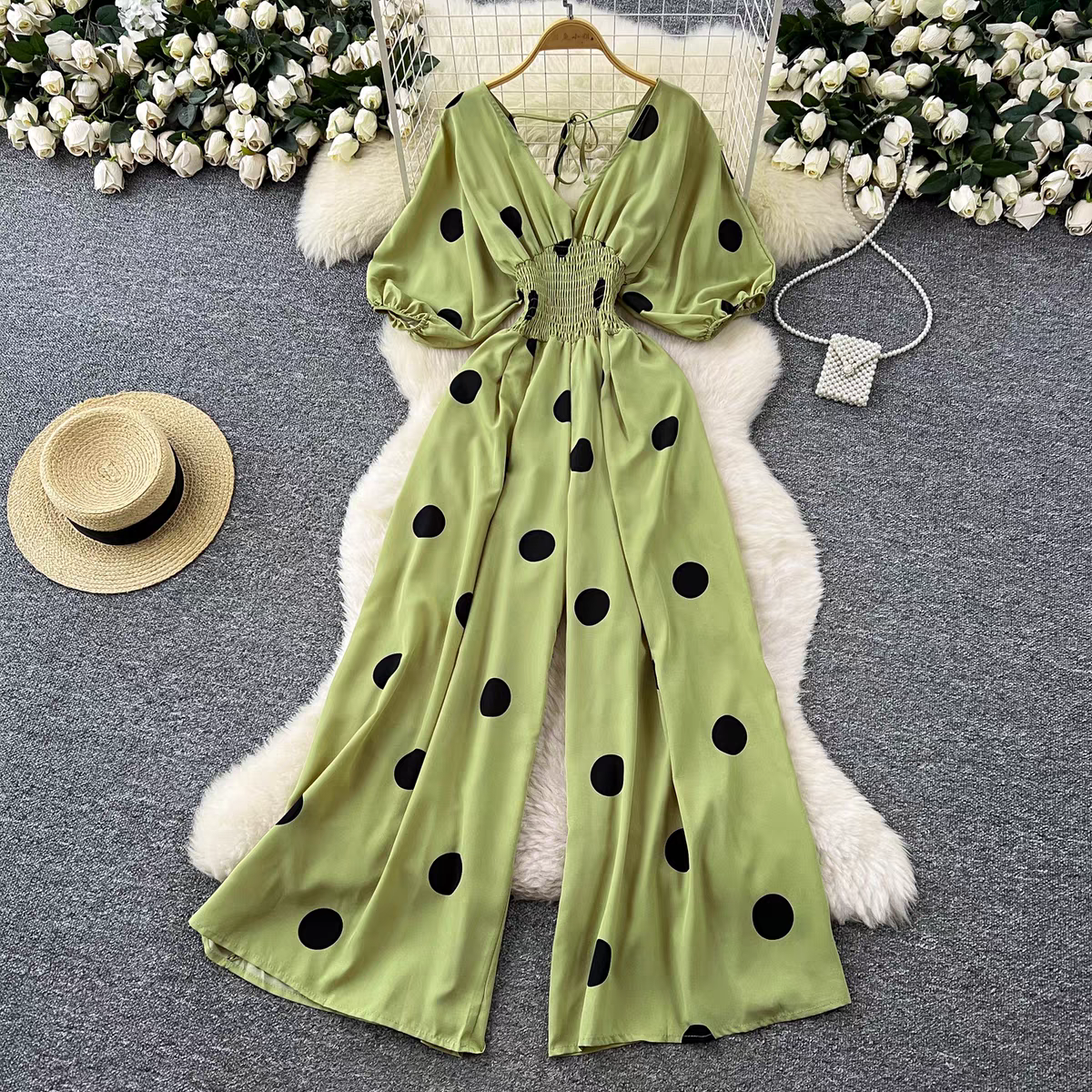 Hilarie Summer Polka Dot Jumpsuit - 24th Spoke