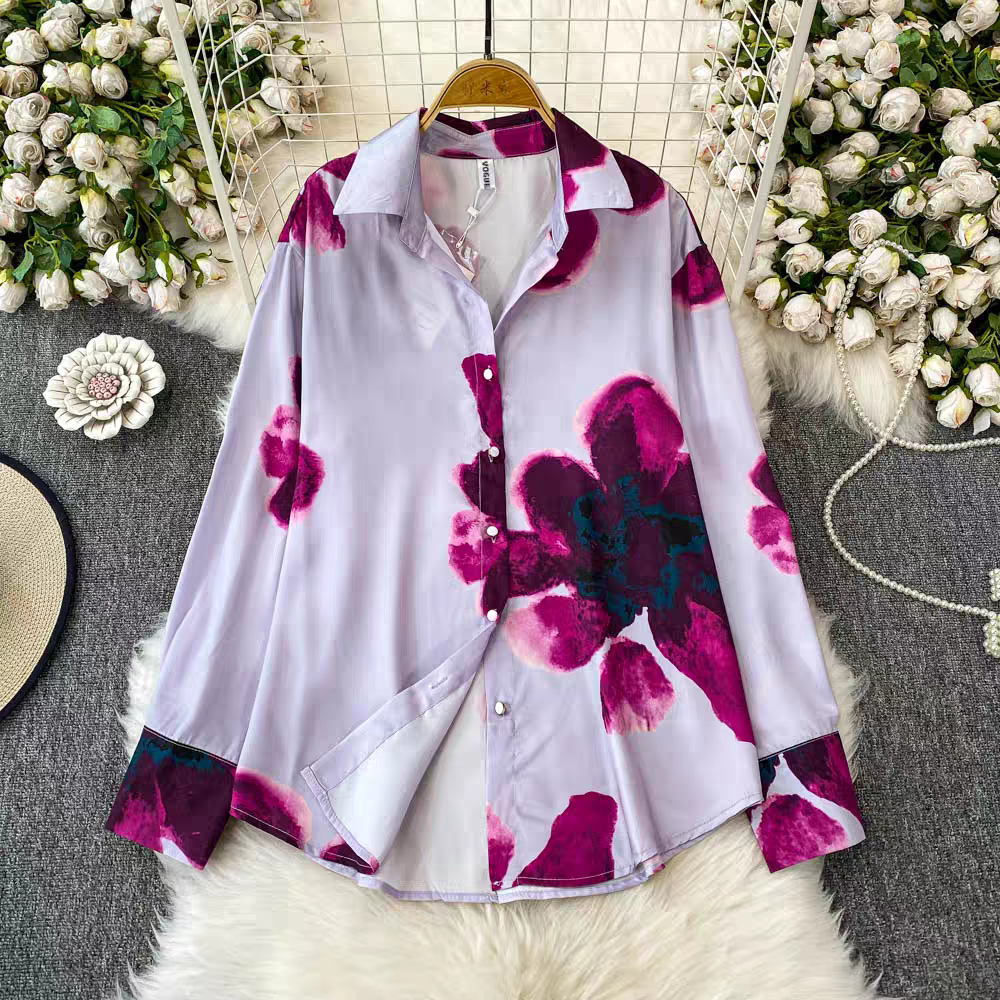 Ashley Summer Printed Tie Dye High Quality Shirt