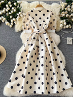 Taylor Summer Luxury French Polka Dress - 24th Spoke