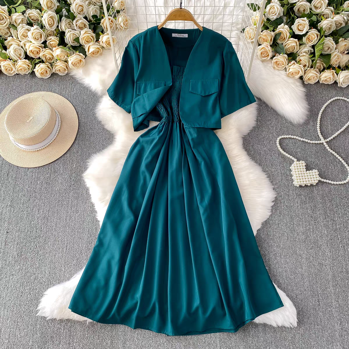 Claire Summer Two Piece Set Dress