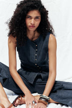 Sandra Summer Denim Two Piece Set